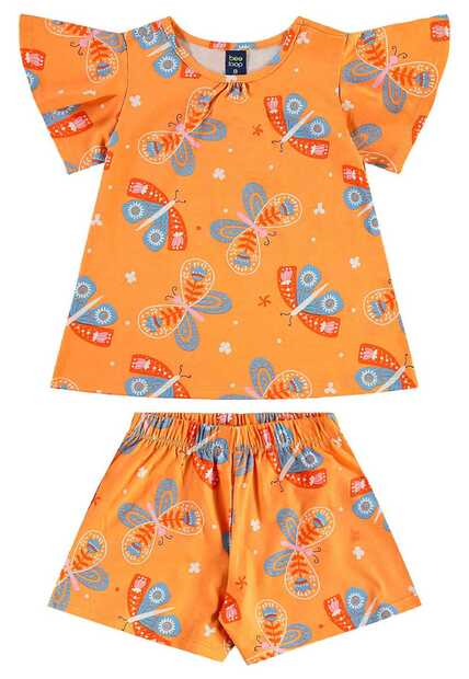 Image_Conjunto Bata e Short Menina Bee Loop