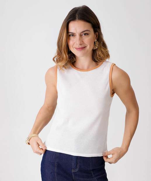 Blusa Regata Feminina Canelada Marisa