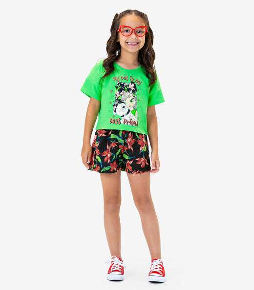 Conjunto Blusa com Shorts Rovi Kids Verde
