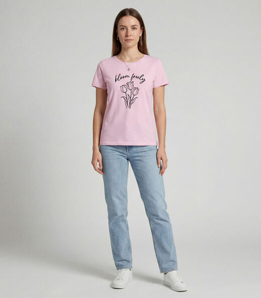 Blusa Feminina em Malha Visco Infinita Cor Rosa