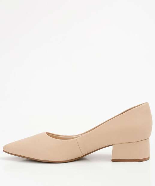 Scarpin Feminino Bico Fino Salto Grosso Bebecê 