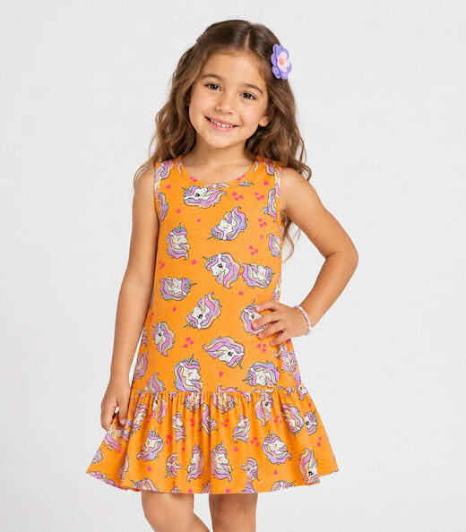Image_Vestido Infantil Feminino Select Laranja