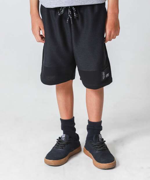 Bermuda Infantil Moletom Textura MR Tam 4 a 10