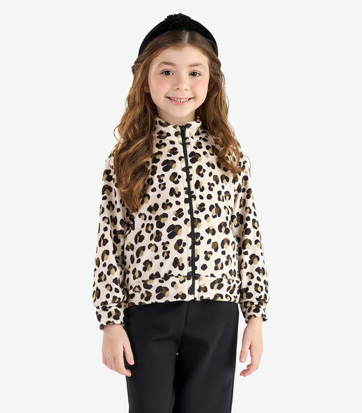 Conjunto Jaqueta Capuz e Legging Rovi Kids Bege