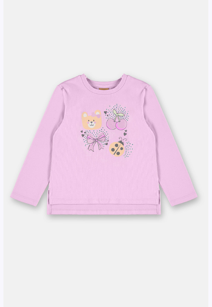 Blusa Menina Cotton Strass Up Baby