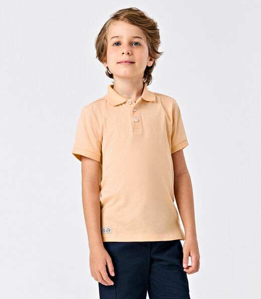 Image_Camisa Polo Infantil Masculina Trick Nick Bege