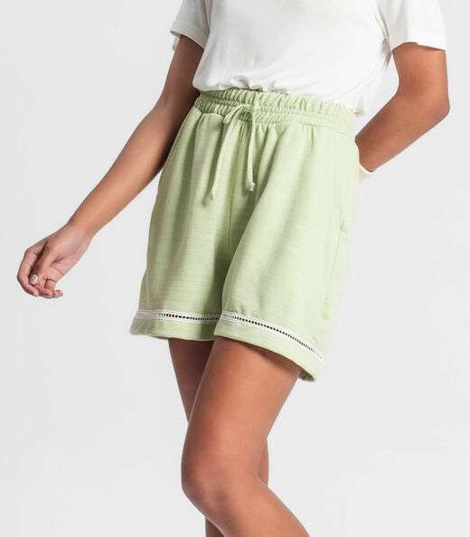 Shorts Feminino Em Moletinho Rovitex Verde