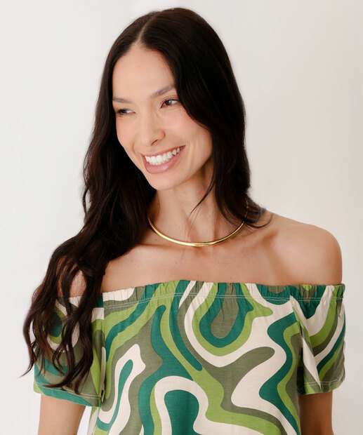 Vestido Feminino Ciganinha Estampado Marisa