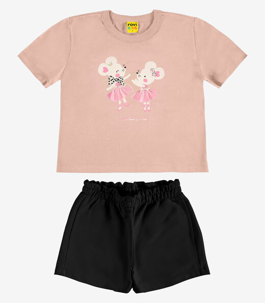 Image_Conjunto Infantil Blusa com Shorts Rovi Kids Rosa