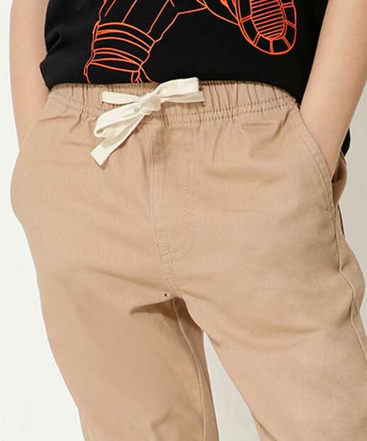 Calça Infantil Jogger Sarja Bolsos MR Tam 4 a 10