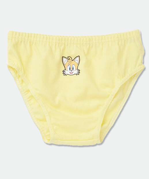 Kit 3 Cuecas Infantil Sonic Tam 2 a 12