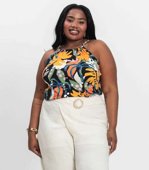 Image_Blusa de Alça Plus Size Infinita Cor Azul