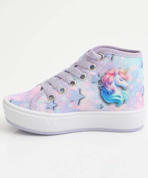 Tênis Infantil Casual Estampado Ortobessa Lilás