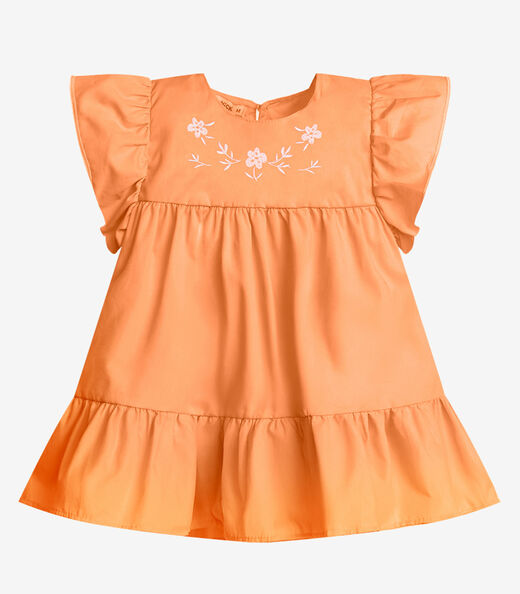 Image_Vestido Infantil Menina Tricoline Trick Nick Laranja