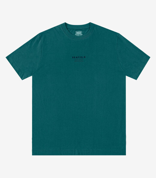 Camiseta Masculina Meia Malha Com Estampa Diametro Verde