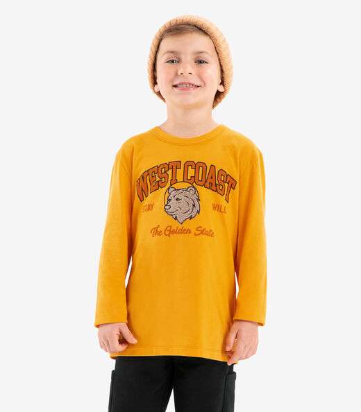 Image_Camiseta Infantil Manga Longa Rovi Kids Amarelo