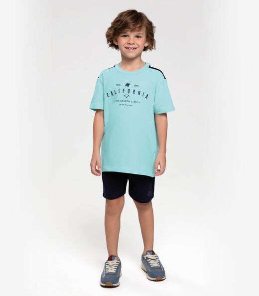 Camiseta Infantil California Trick Nick Azul