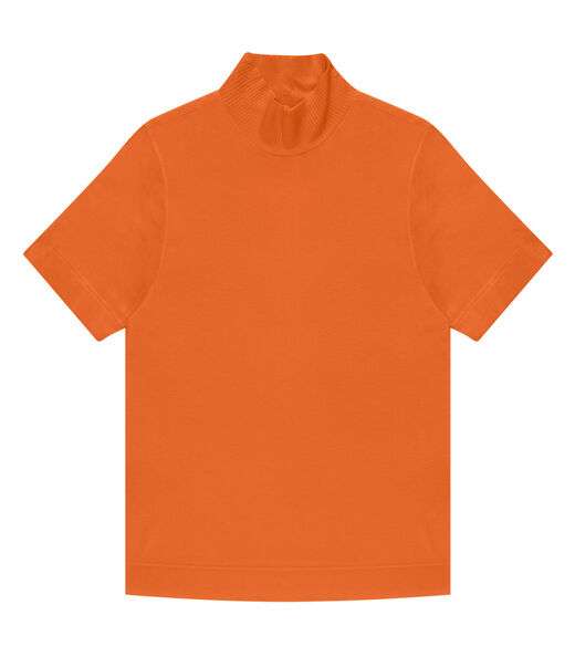 Image_Blusa Feminina Gola Alta ViscoTrico Básica Endless Laranja