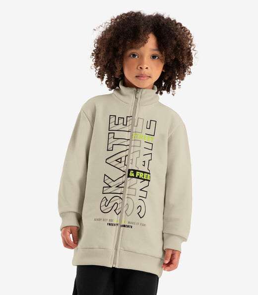 Conjunto Infantil Jaqueta Com Calça Rovi Kids Bege