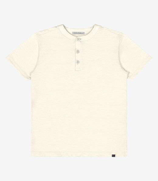 Camiseta Infantil Em Meia Malha Trick Nick Bege