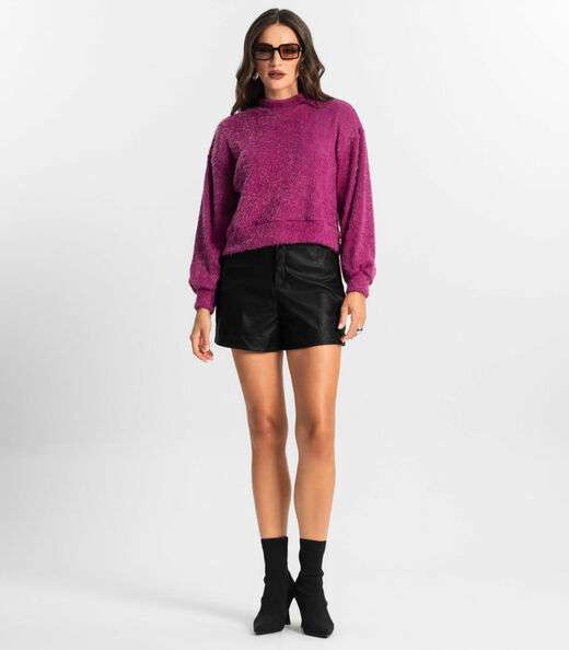 Blusão Feminino Tricô Endless Roxo