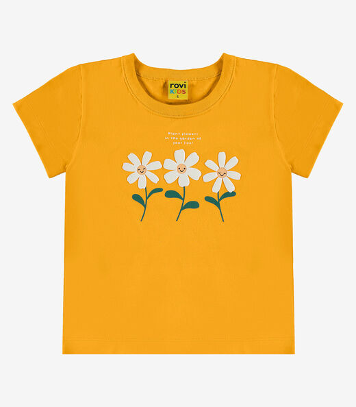 Image_Blusa Feminina Infantil Manga Curta Rovi Kids Amarelo