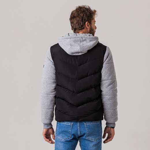 Jaqueta Puffer com Moletom Masculina Urban Rock e Soda