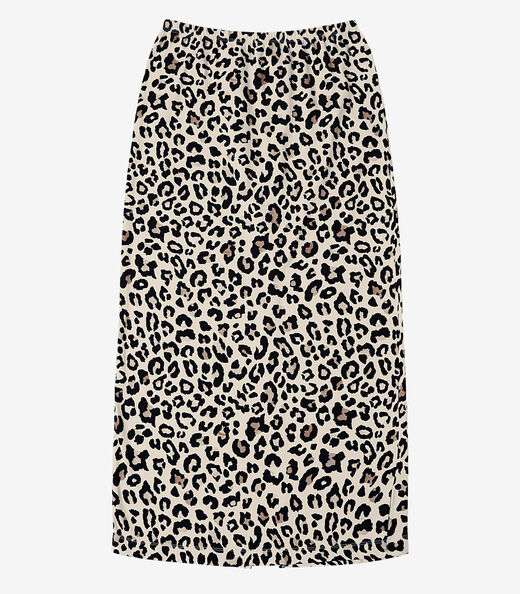 Saia Super Midi Feminina em Cotton leve Rovitex Bege