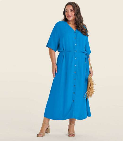Image_Vestido Chemise Longo Plus Size Secret Glam Azul