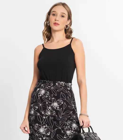 Image_Blusa Feminina de Alças Básica Rovitex Preto