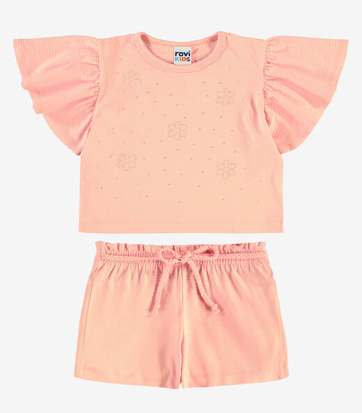 Image_Conjunto Blusa Com Shorts Infantil Rovi Kids Rosa