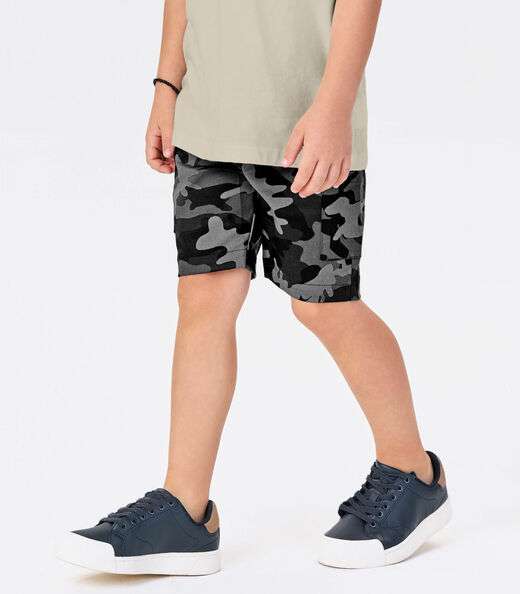 Conjunto Menino Camiseta Com Bermuda Trick Nick Bege