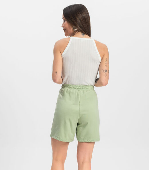 Shorts Feminino Moletinho Infinita Cor Verde