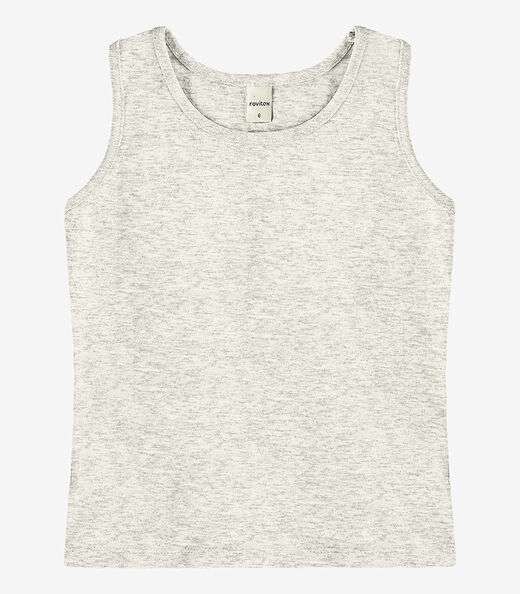 Regata Básica Infantil Feminina Rovitex Kids Cinza