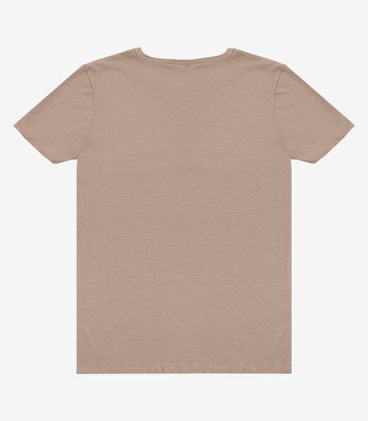 Camiseta Adulto Masculino em Meia Malha Rovitex Marrom