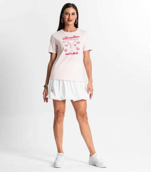 Camiseta Feminina Em Meia Malha Rovitex Rosa