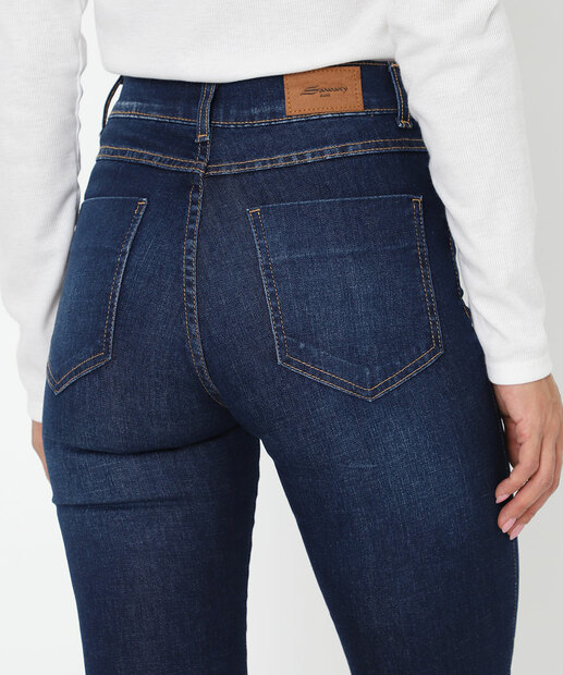 Calça Jeans Boot Cut Feminina Cintura Alta Sawary Azul