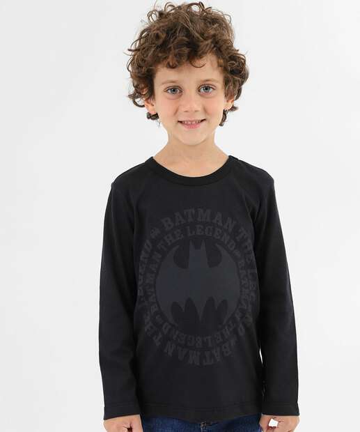 Image_Camiseta Infantil Batman Warner Bros Tam 4 a 10 Preto
