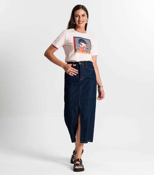 Camiseta Feminina Em Meia Malha Rovitex Rosa