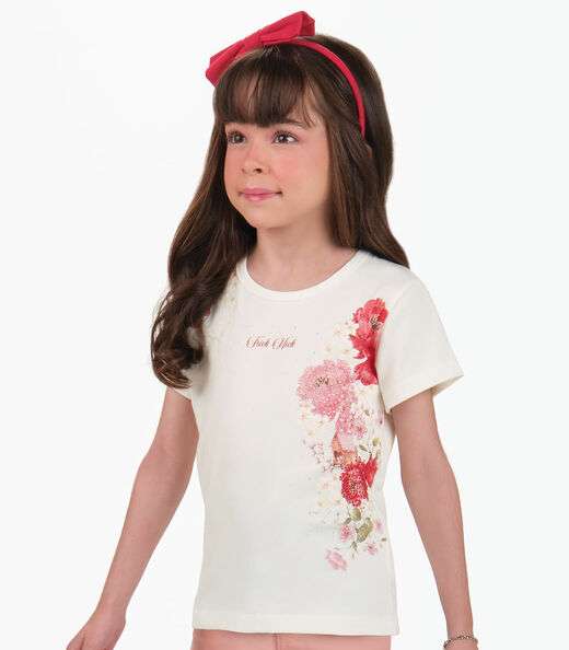 Conjunto Infantil Blusa com Shorts Trick Nick Bege