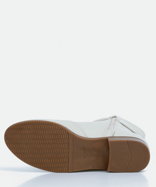 Bota Feminina Ankle Boot Bico Redondo Moleca 