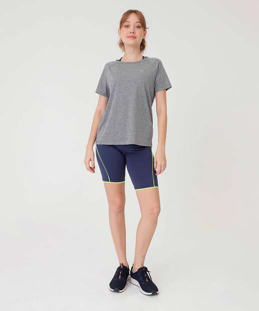 Blusa Feminina Fitness Básica Mescla Marisa
