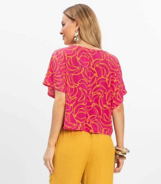 Blusa Feminina em Liganete Infinita Cor Rosa