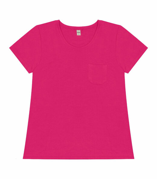 Blusa Feminina Viscotorcion Com Bolso Rovitex Rosa