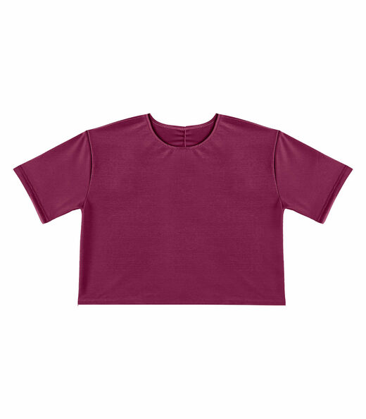 Blusa Feminina Básica Malha Suplex Infinita Cor Roxo