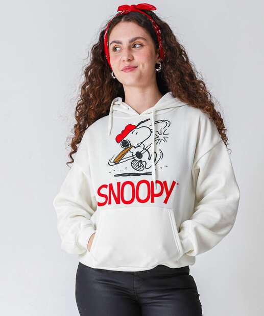Image_Blusão Feminino Moletom Flanelado Snoopy Off White