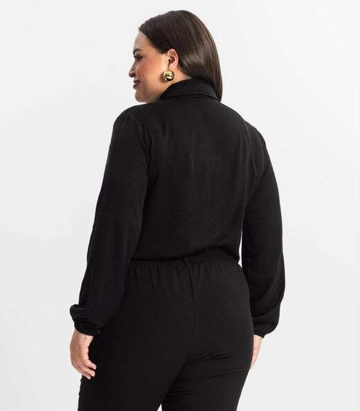 Camisa Manga Longa Secret Glam Secret Glam Preto