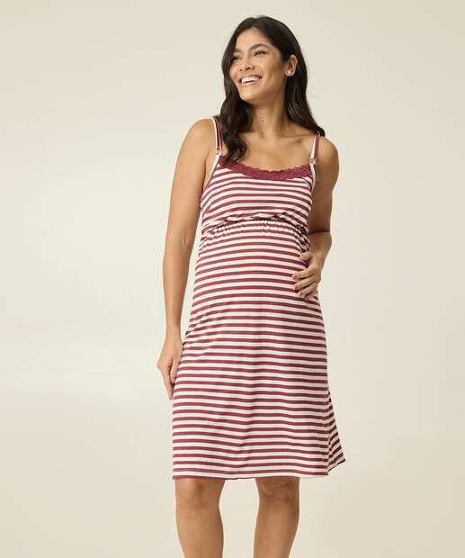 Image_Camisola Gestante Listrada Recorte Renda Marisa