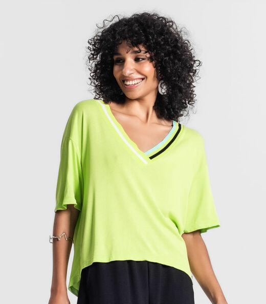 Blusa Feminina Em Visco Tricot Rovitex Verde