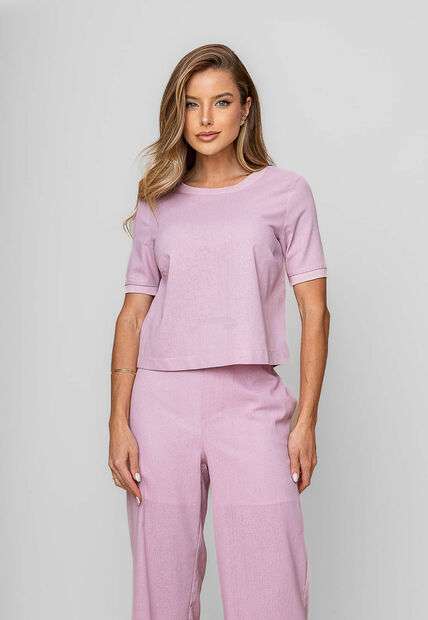 Image_Blusa Alfaiataria Gola Ribana Manga Curta Rosa Salvatore